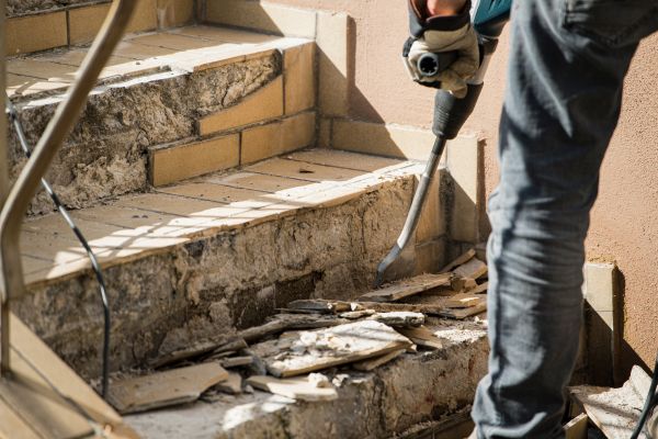 Concrete Stair Demolition in American Fork